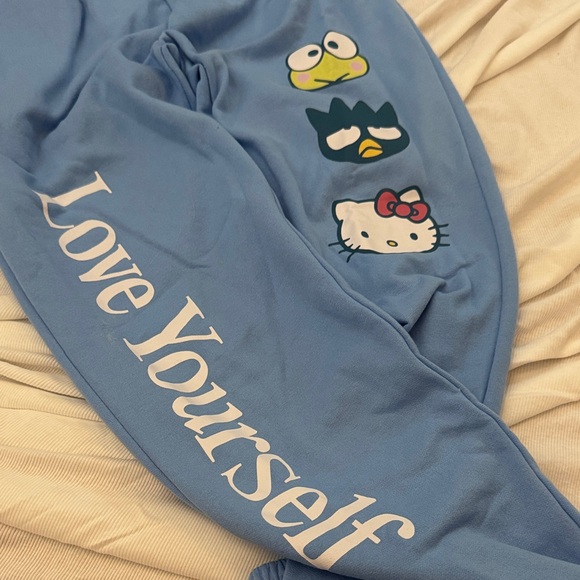 Sanrio Blue Joggers with Cartoon Characters - Picture 1 of 6